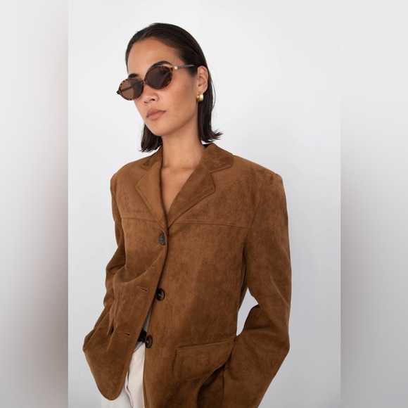 VEGAN SUEDE BLAZER - Picture 2 of 3